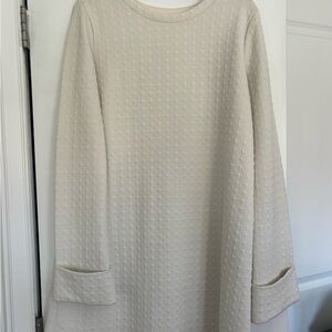 Leith Cream Textured Shift Dress